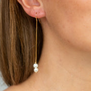 Boucles oreilles plaque or raia